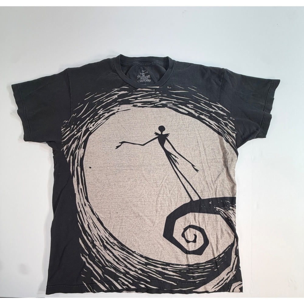 Disney Nightmare Before Christmas Jack Skellington Graphic T-Shirt Black Large